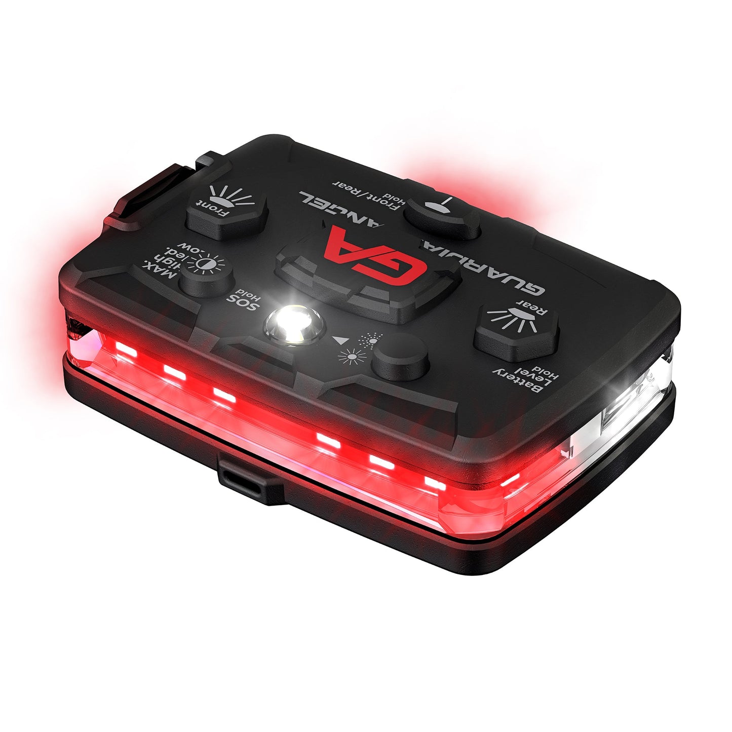 White/Red Wearable Safety Light - Elite