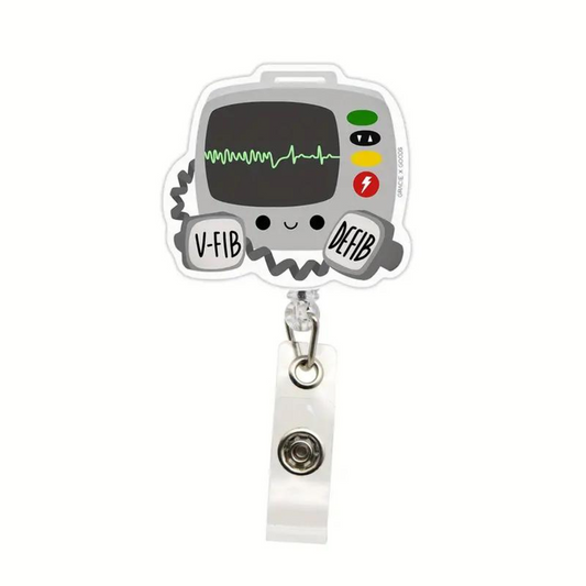 ID Card Holder - Cardiac Monitor V-Fib