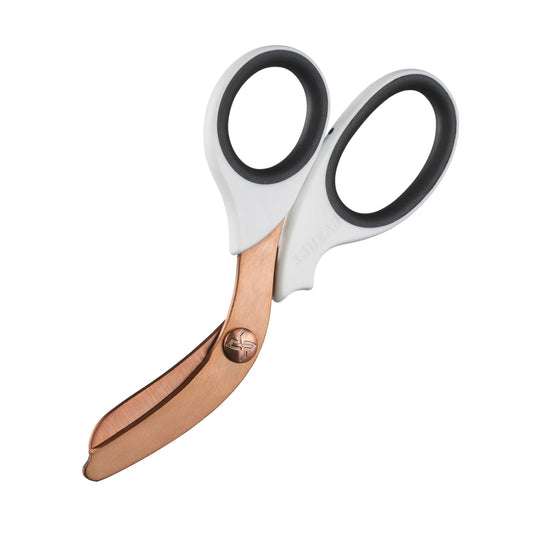 XShear Heavy Duty Trauma Shears White and Rose Gold