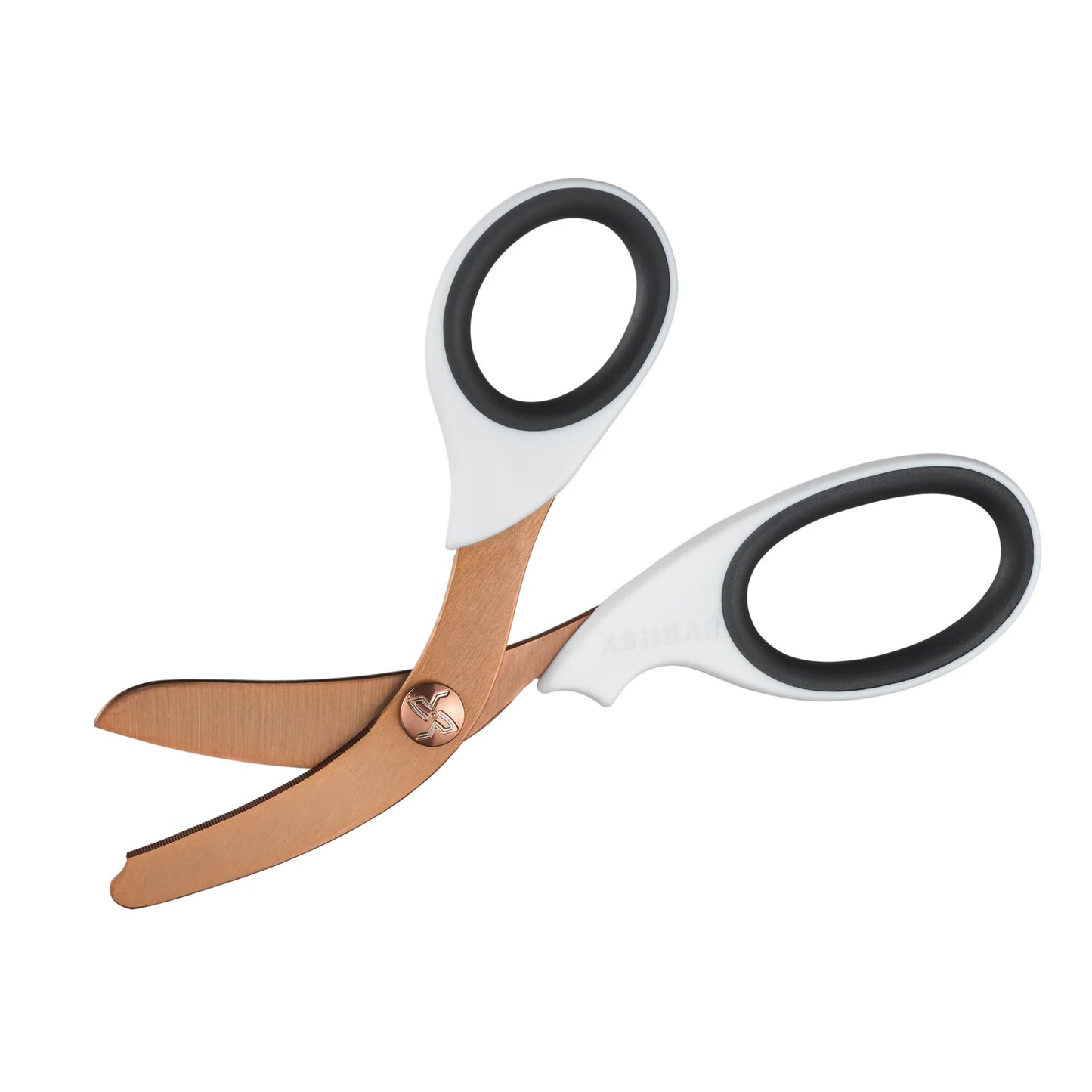 XShear Heavy Duty Trauma Shears White and Rose Gold